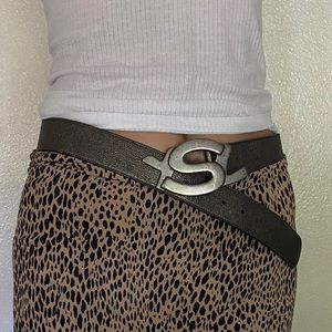 YSL logo belt